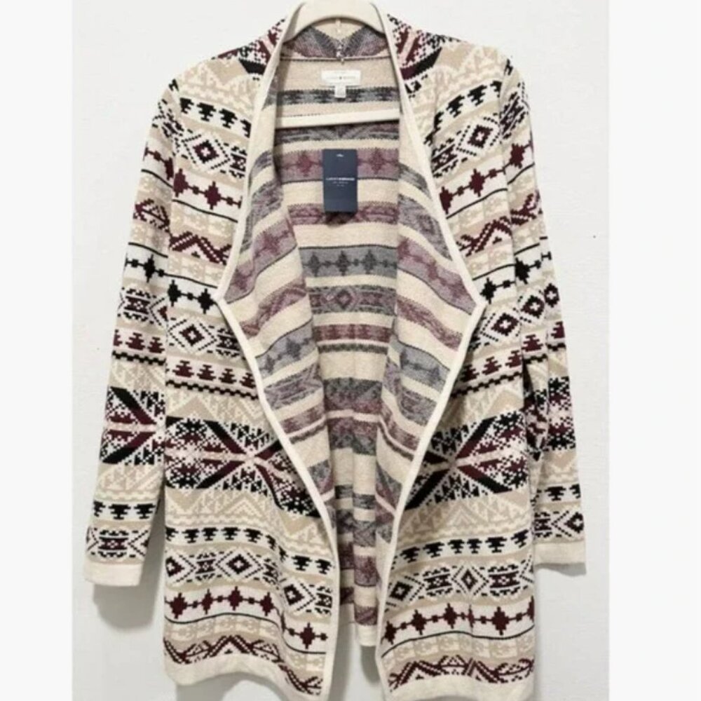 Lucky Brand Women's Jacquard Cardigan S - Picture 4 of 7